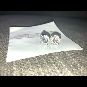 Sorelli round crystal stud earrings